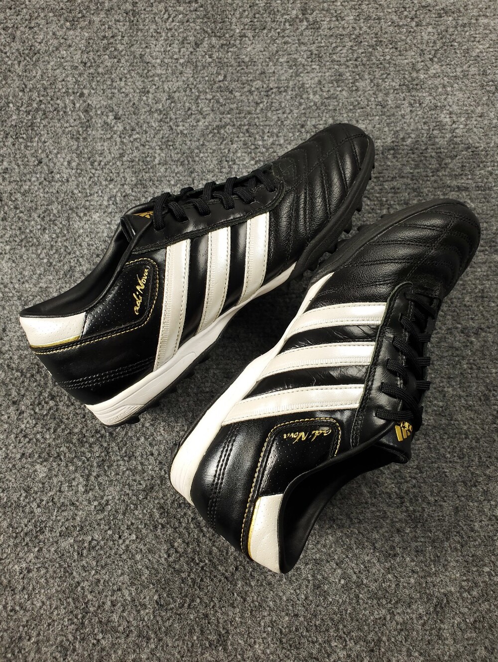 Adidas AdiNova TRX II TF Turf Soccer Shoes 7.5 Black White Leather Cleats G14383 - Picture 7 of 14